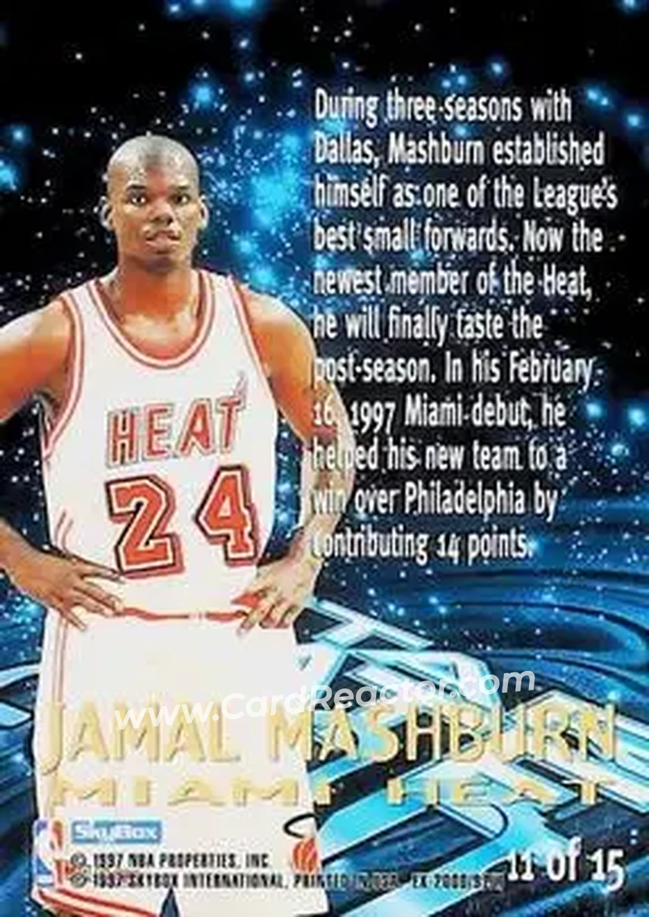 Back of Jamal Mashburn