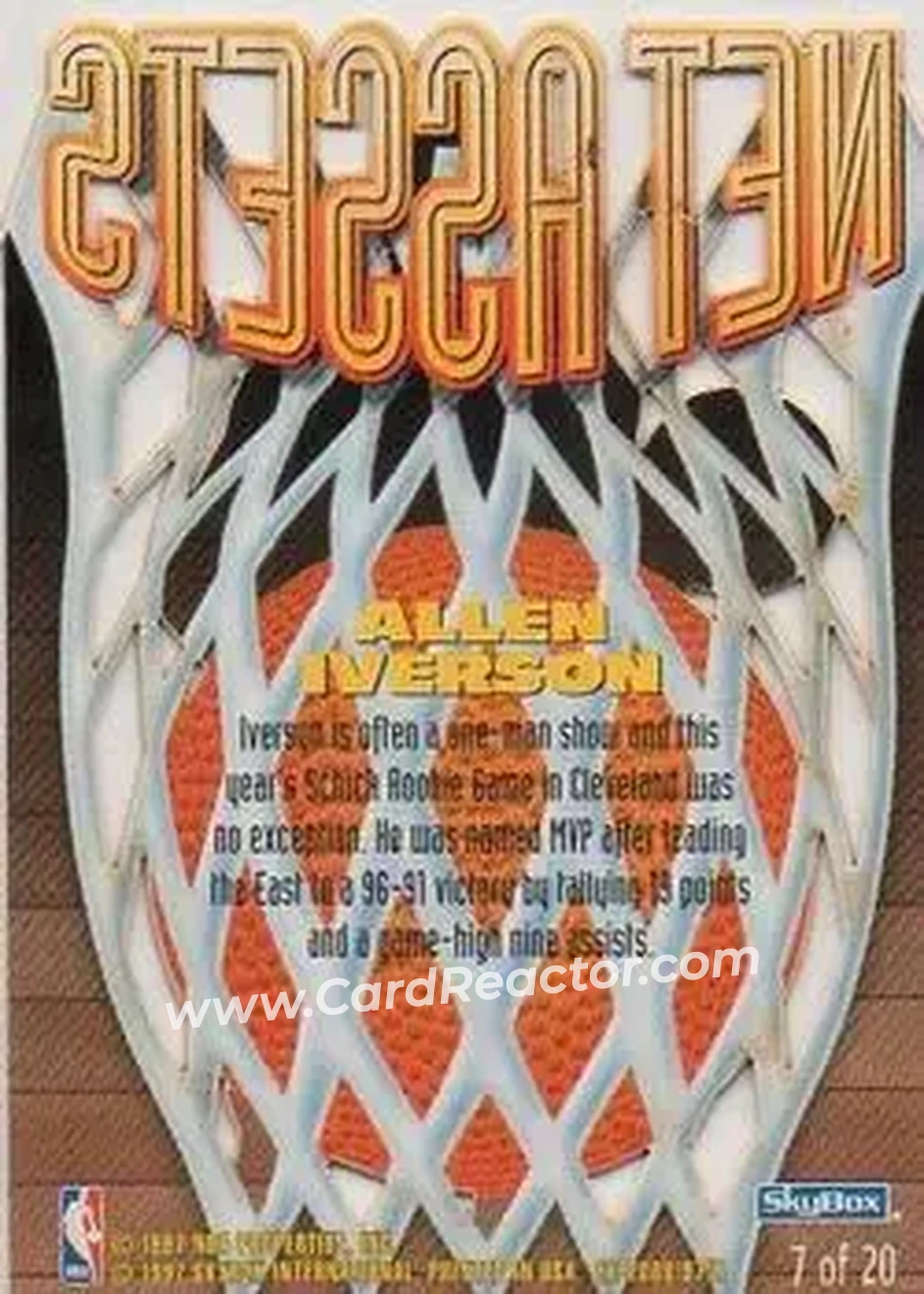Back of Allen Iverson