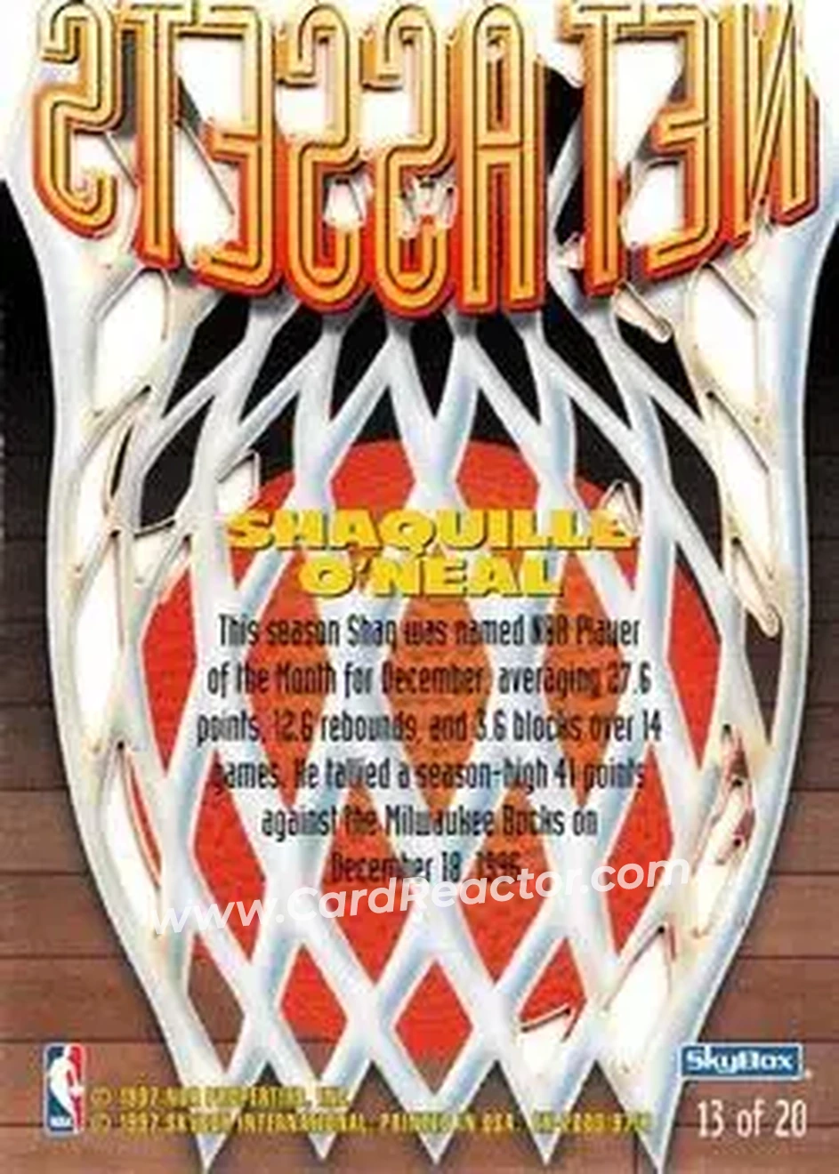 Back of Shaquille O'Neal