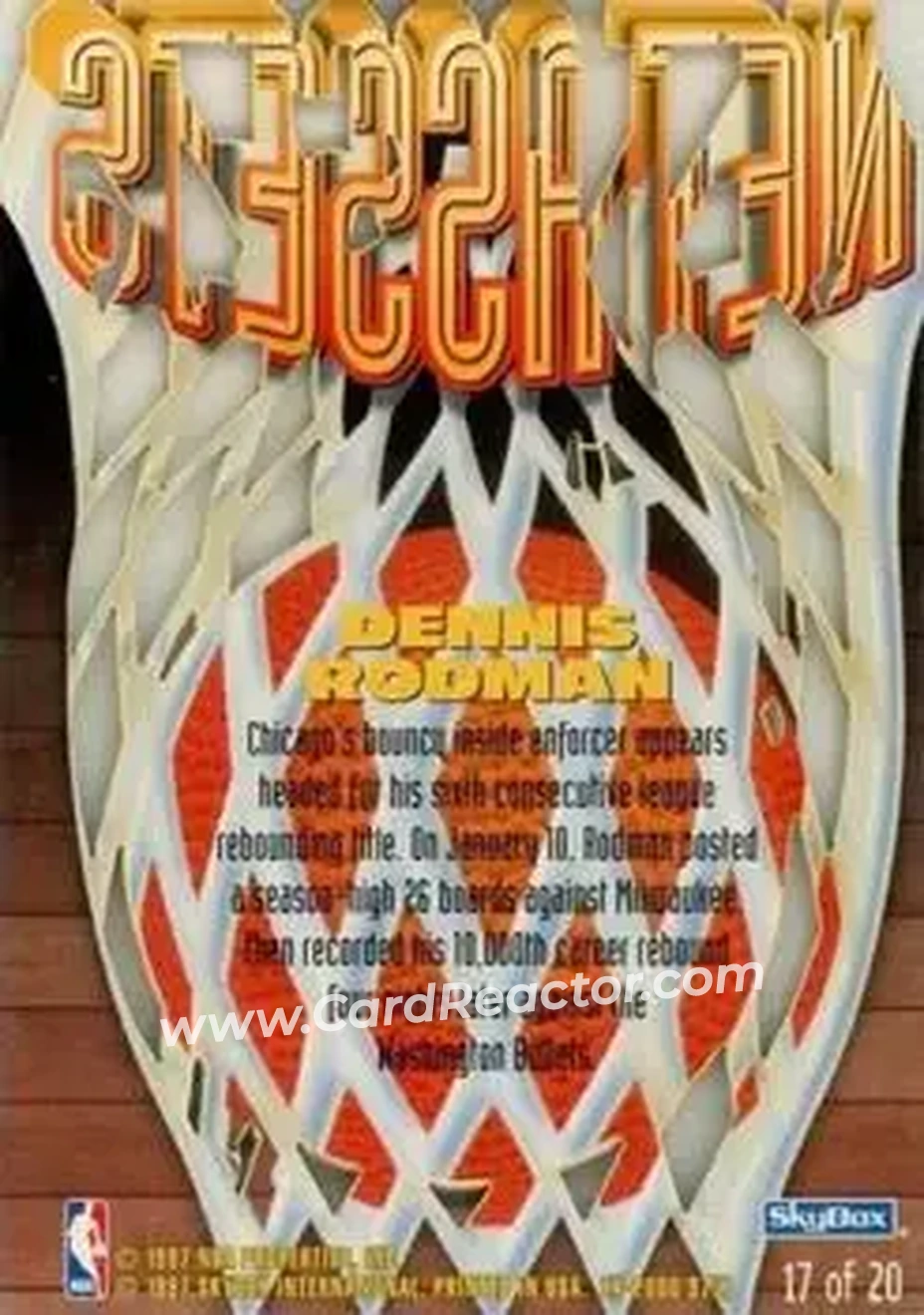 Back of Dennis Rodman
