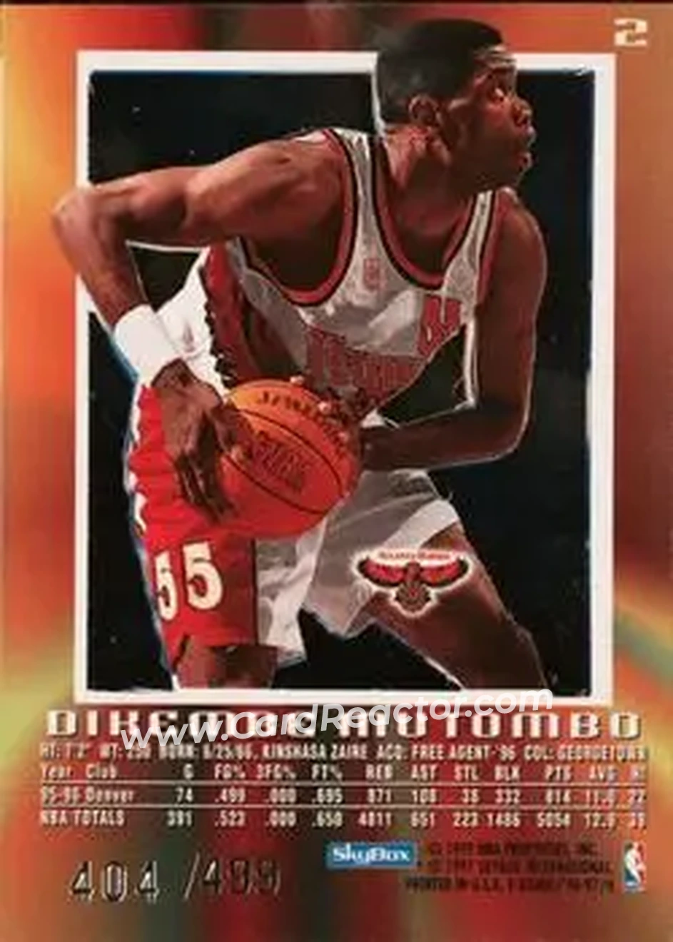 Back of Dikembe Mutombo