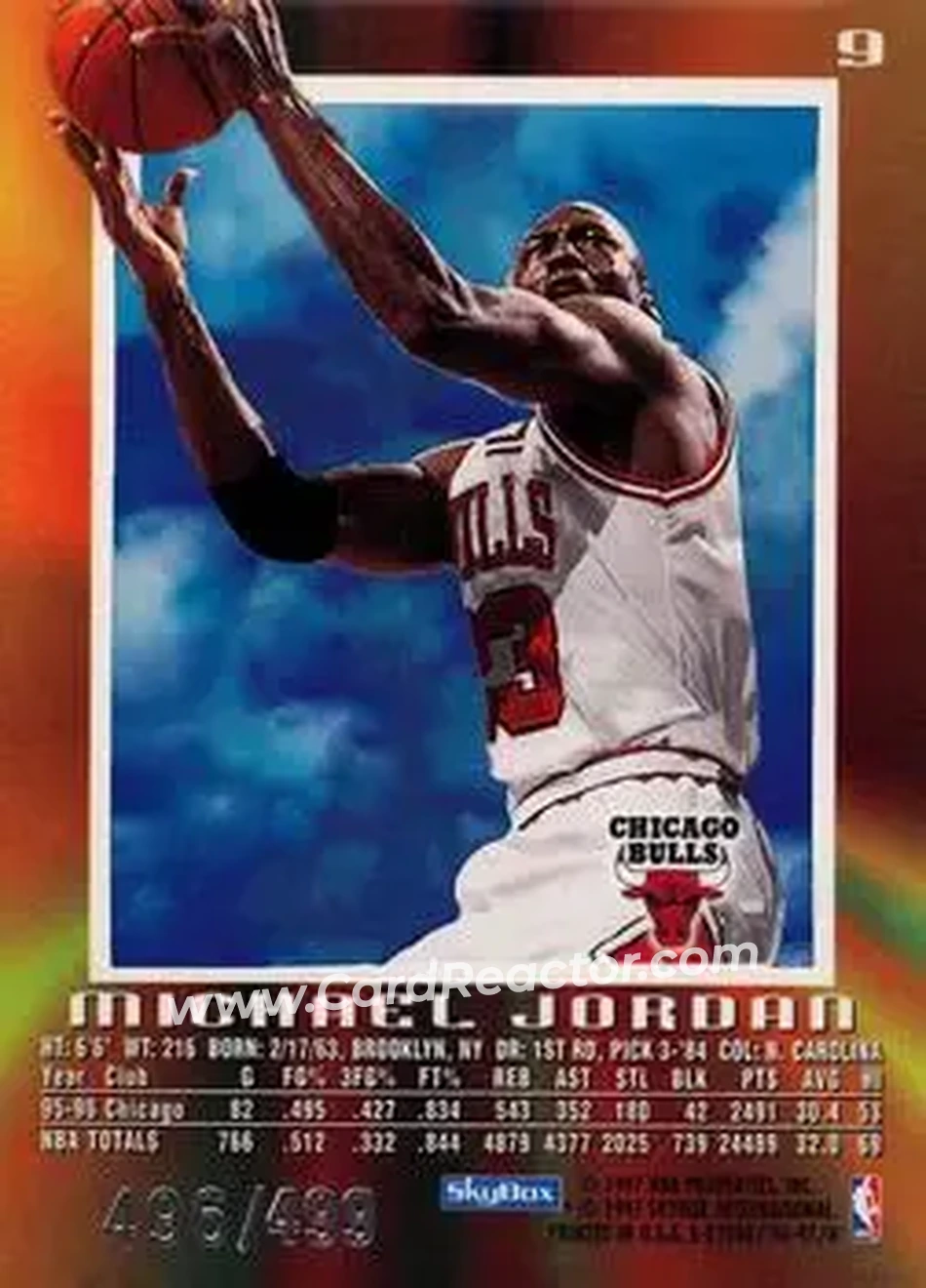 Back of Michael Jordan