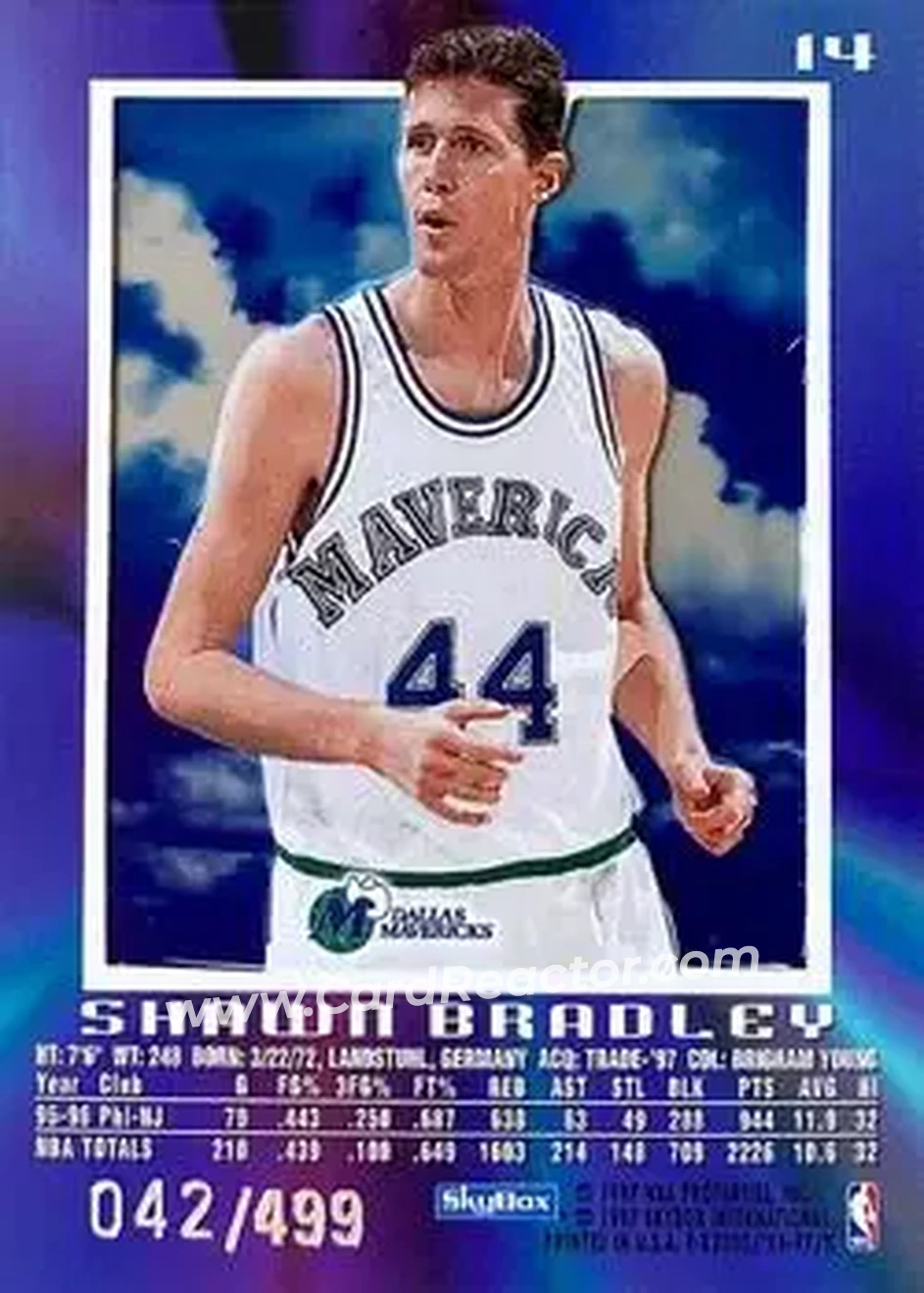 Back of Shawn Bradley