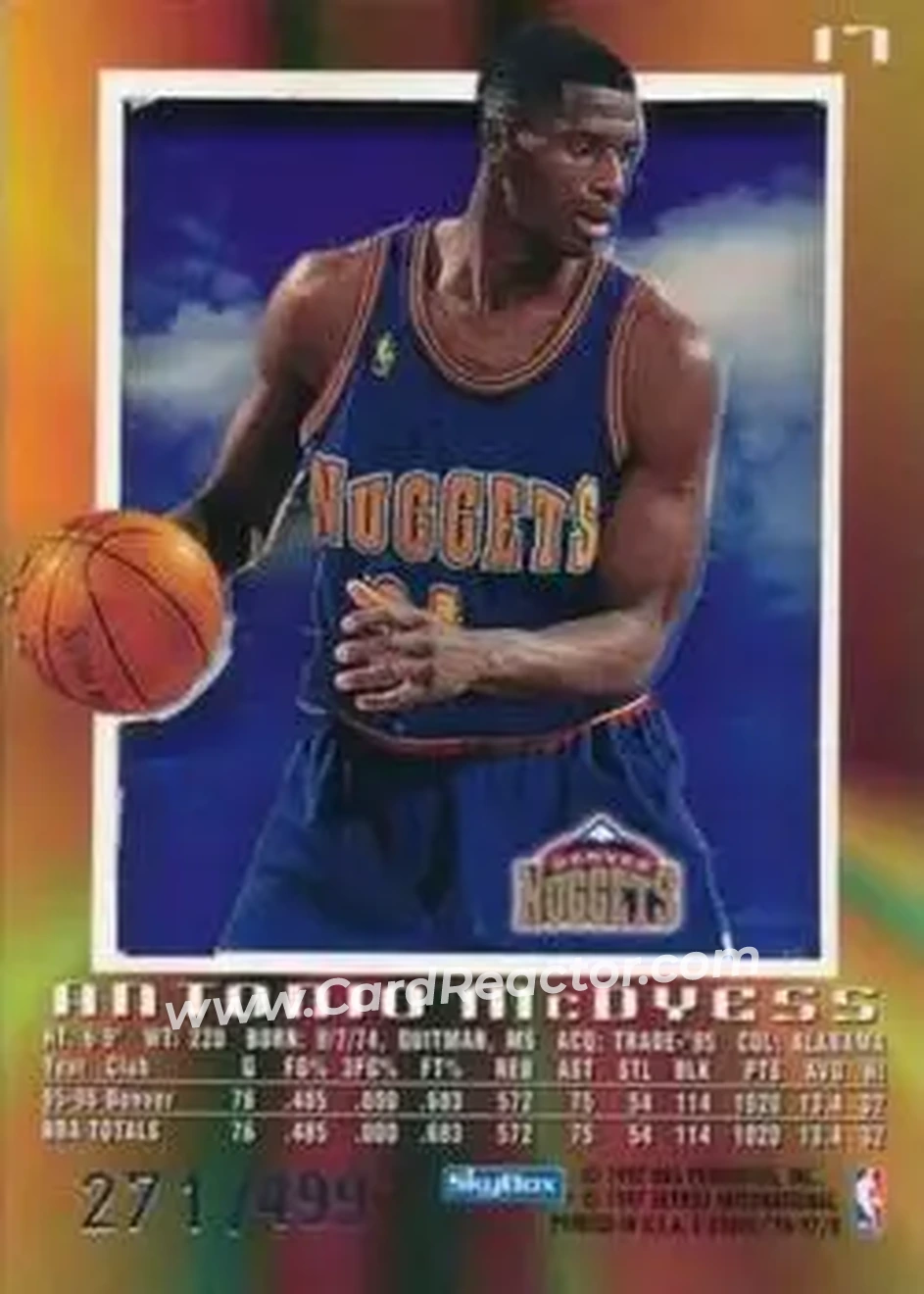 Back of Antonio McDyess
