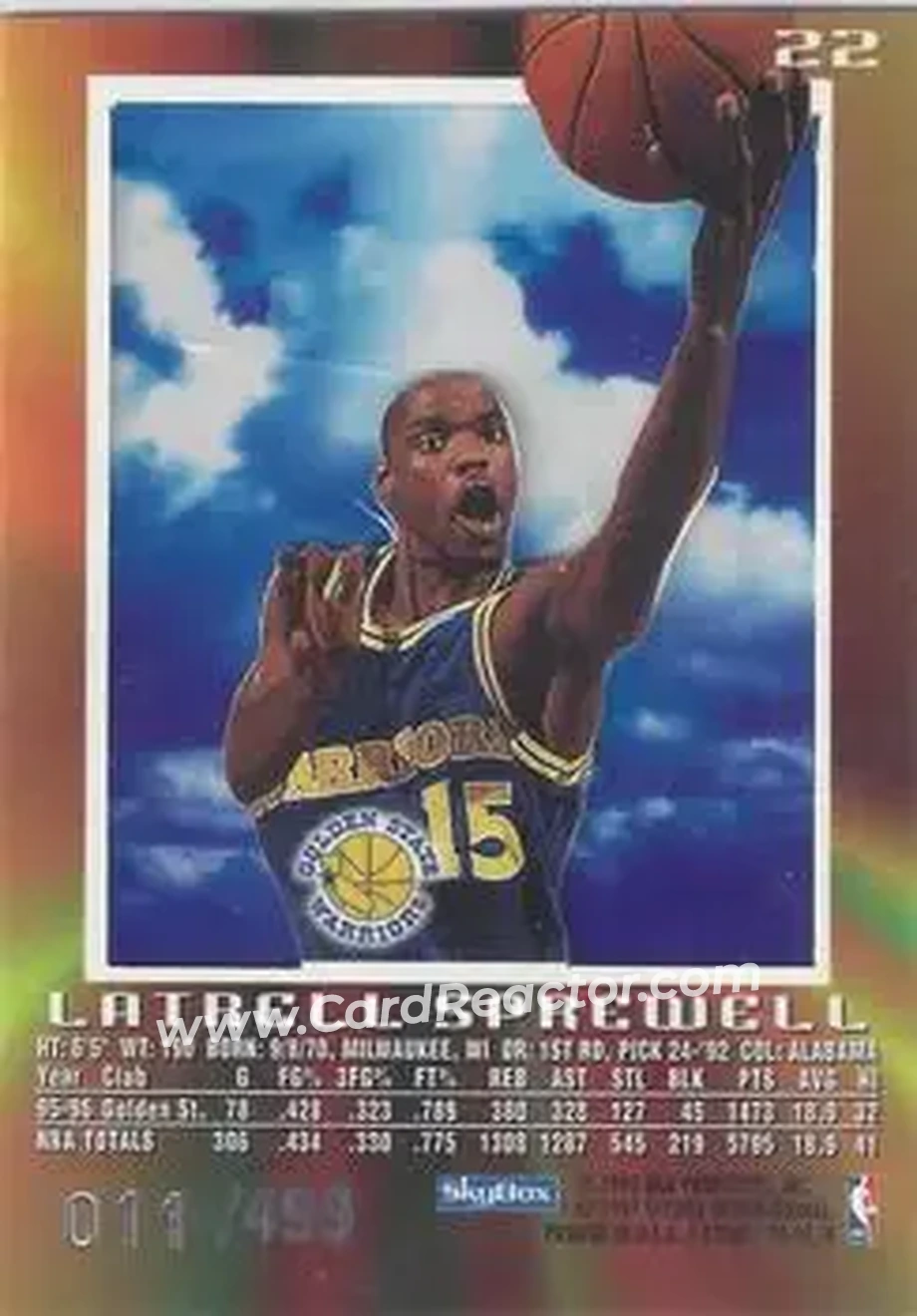 Back of Latrell Sprewell
