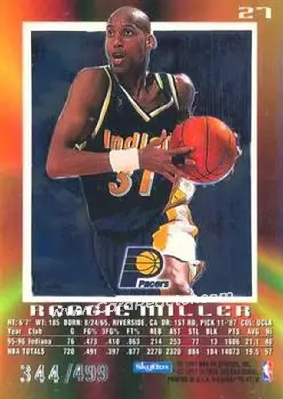 Back of Reggie Miller