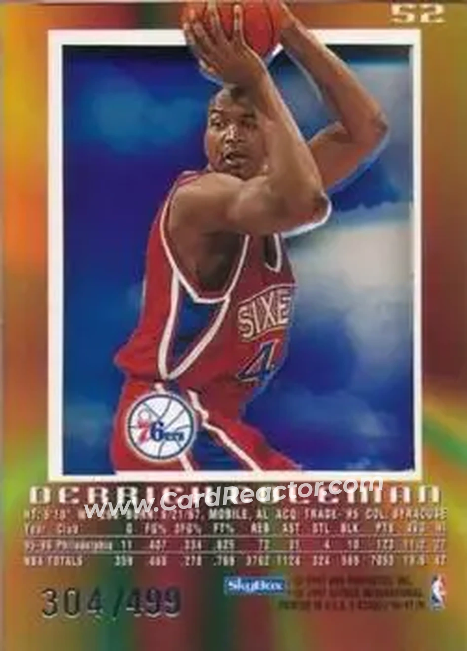 Back of Derrick Coleman