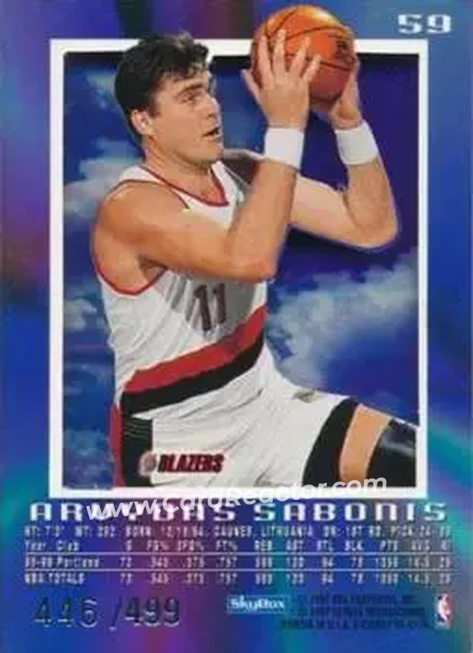 Back of Arvydas Sabonis
