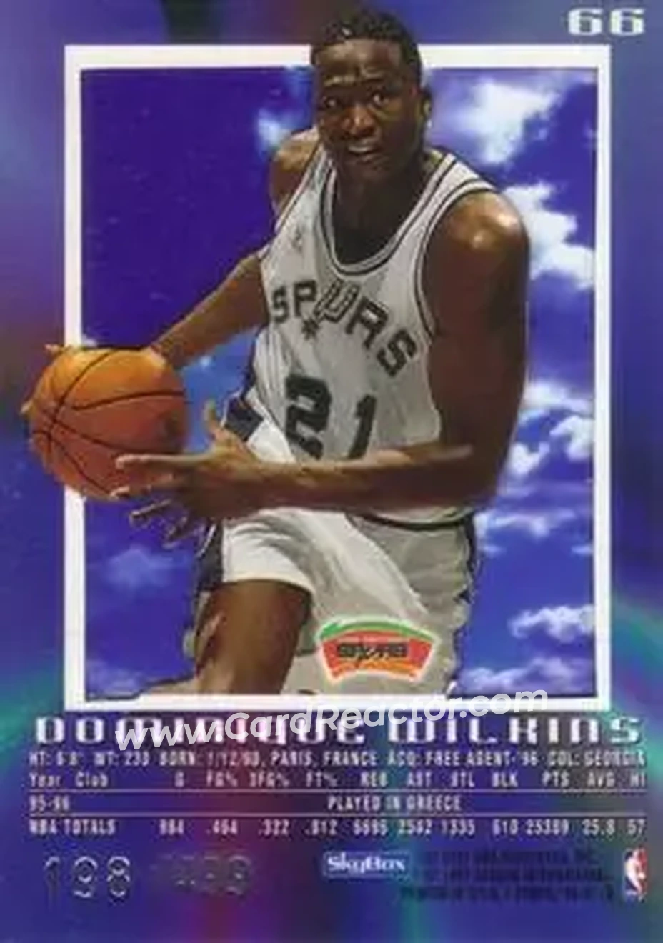 Back of Dominique Wilkins