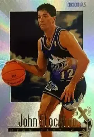 1996-97 E-X2000 #75 Credentials John Stockton