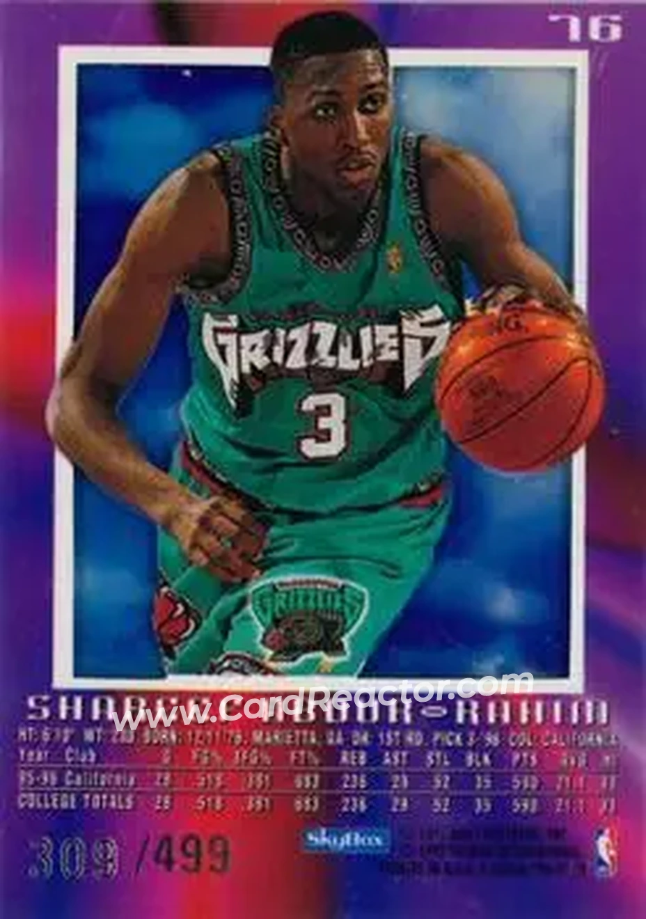 Back of Shareef Abdur-Rahim