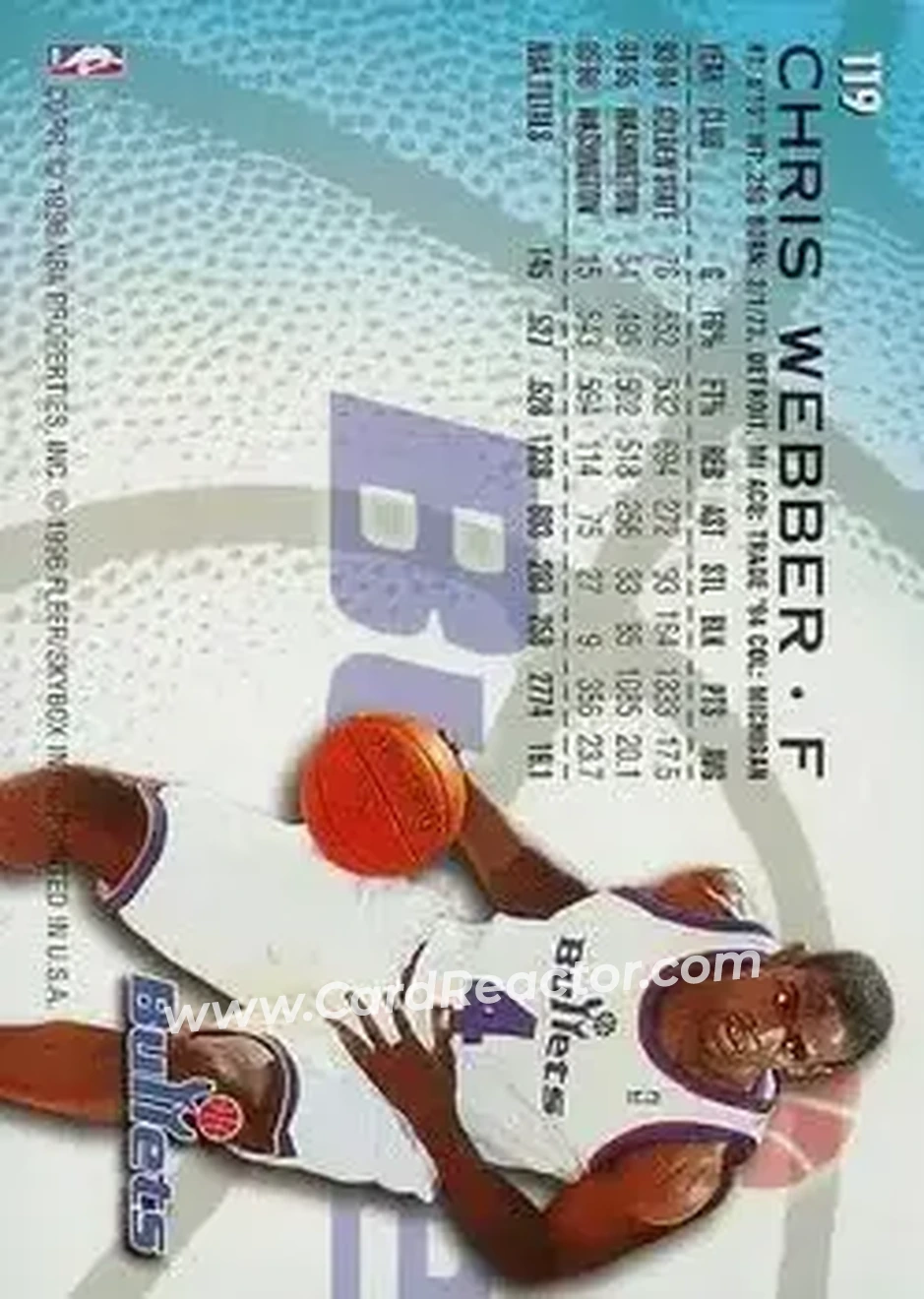 Back of Chris Webber