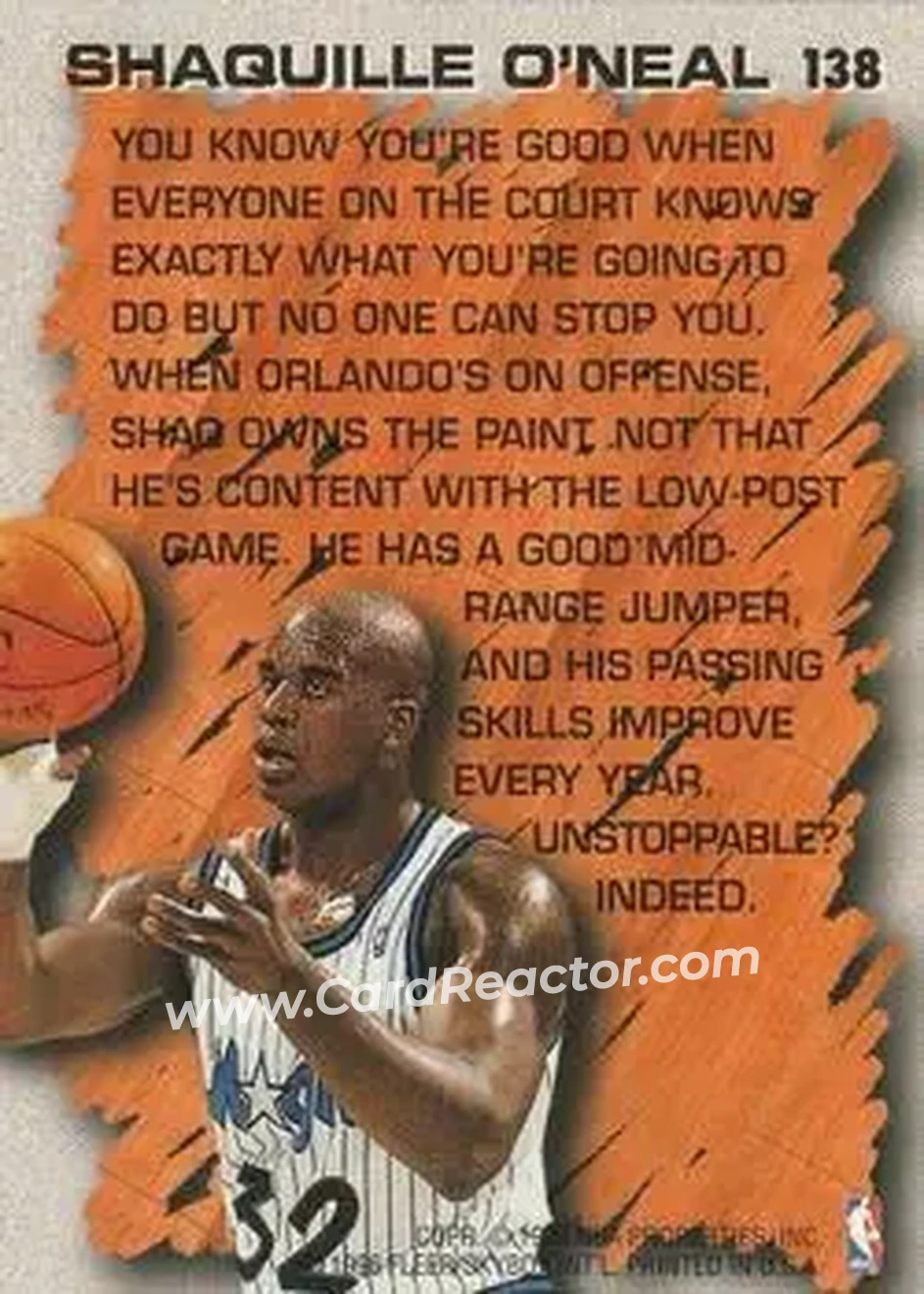 Back of Shaquille O'Neal