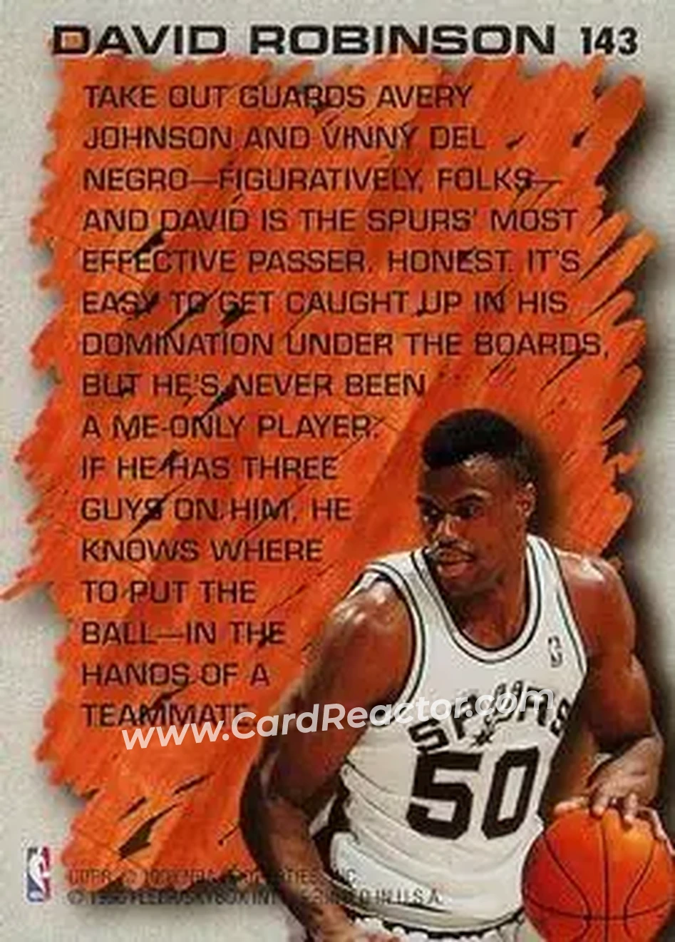 Back of David Robinson