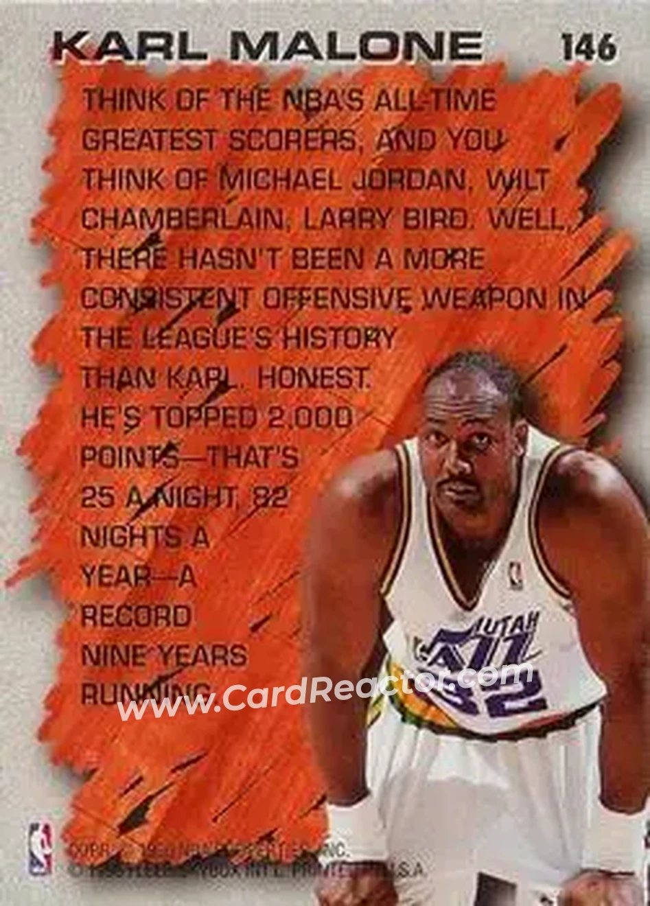 Back of Karl Malone