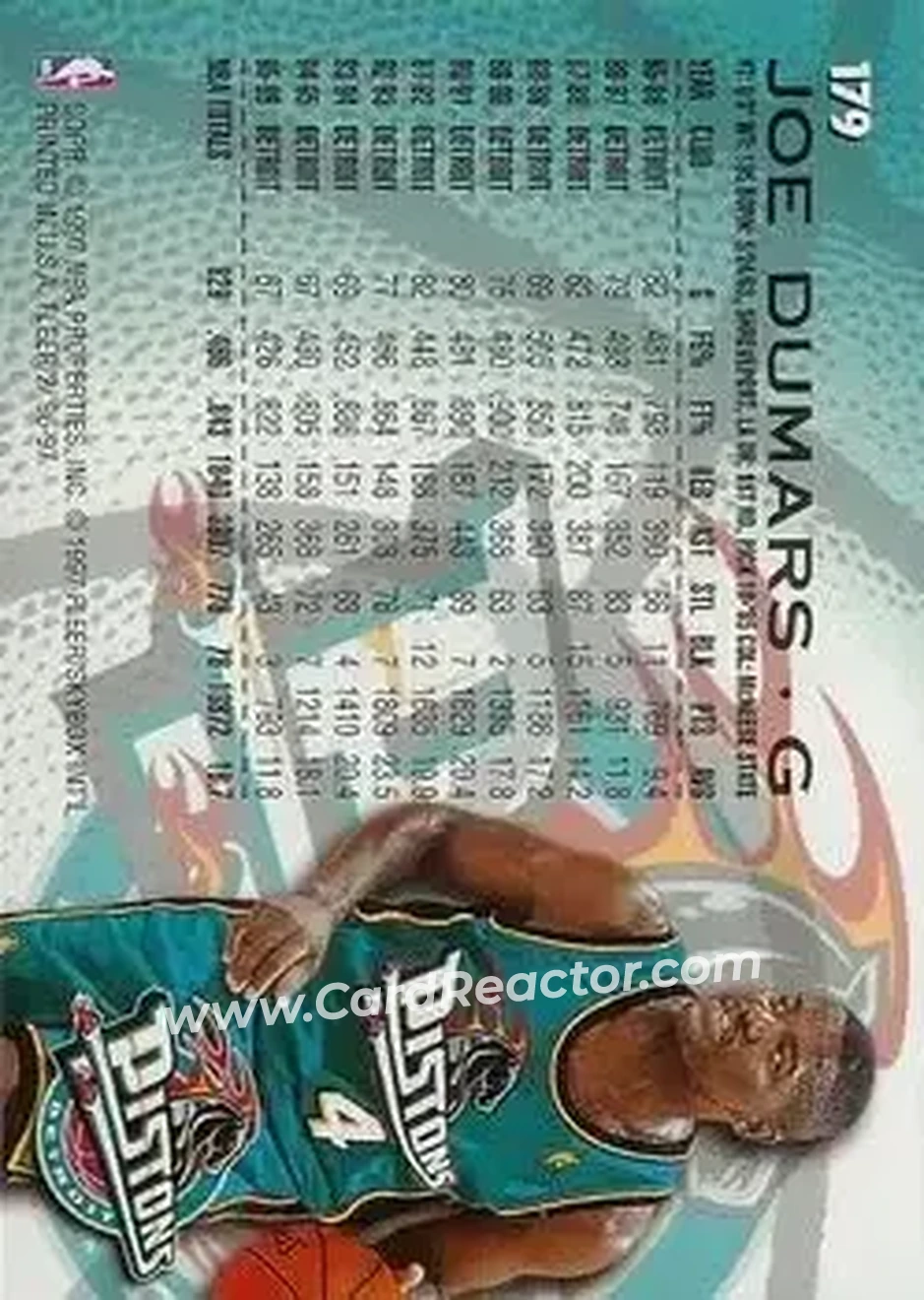 Back of Joe Dumars