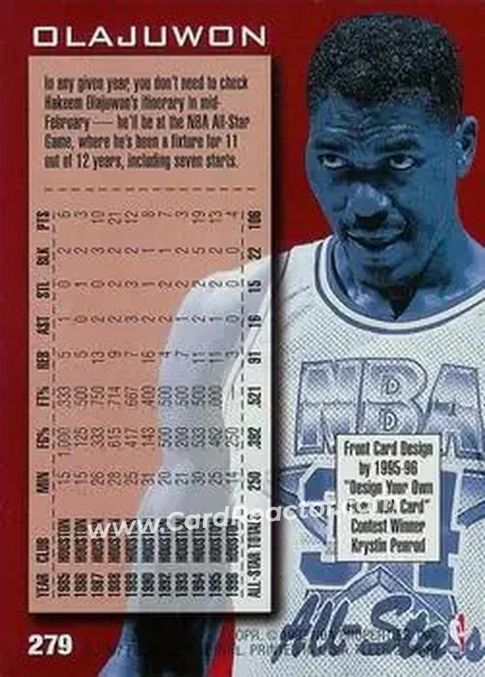 Back of Hakeem Olajuwon