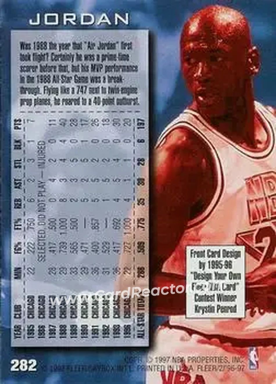 Back of Michael Jordan