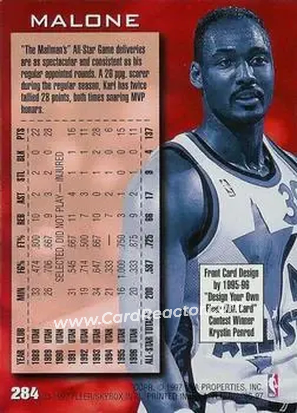 Back of Karl Malone