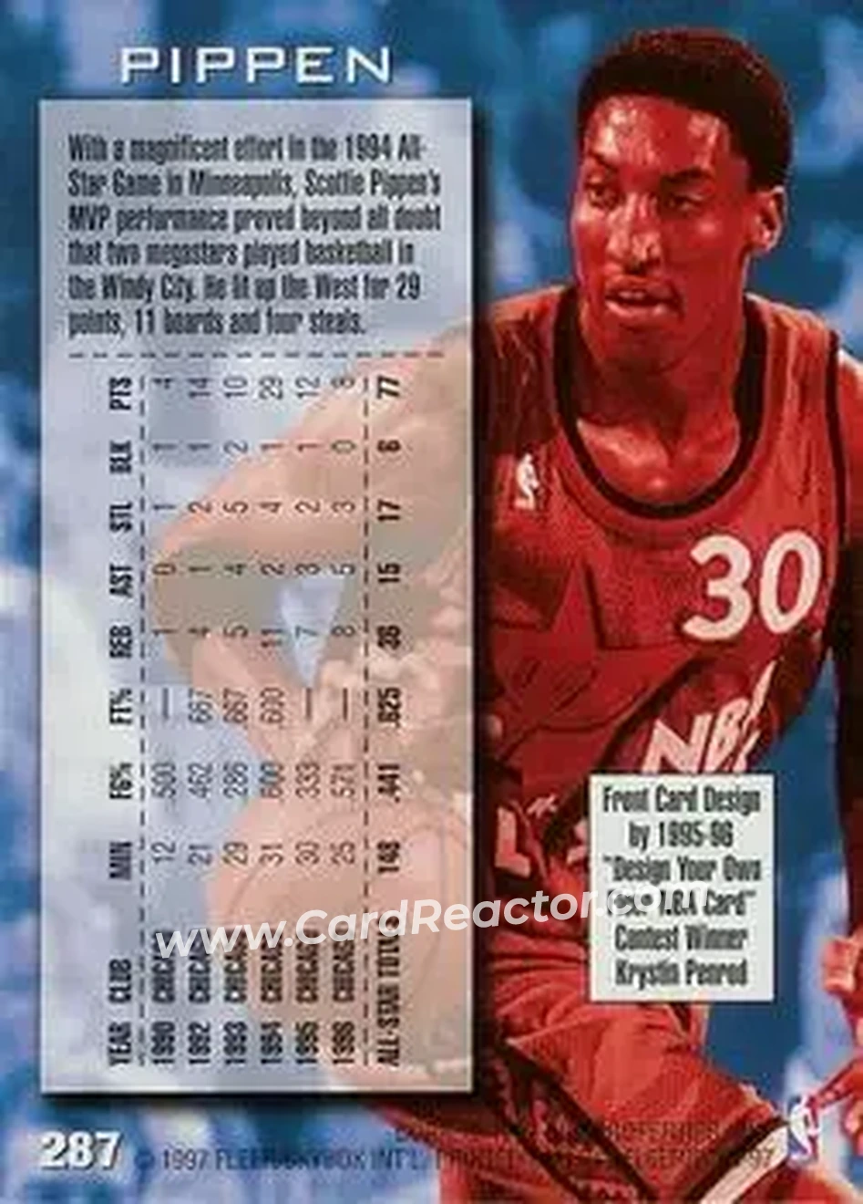 Back of Scottie Pippen
