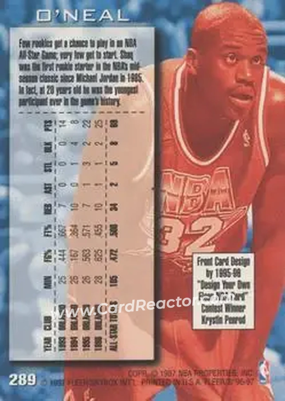 Back of Shaquille O'Neal