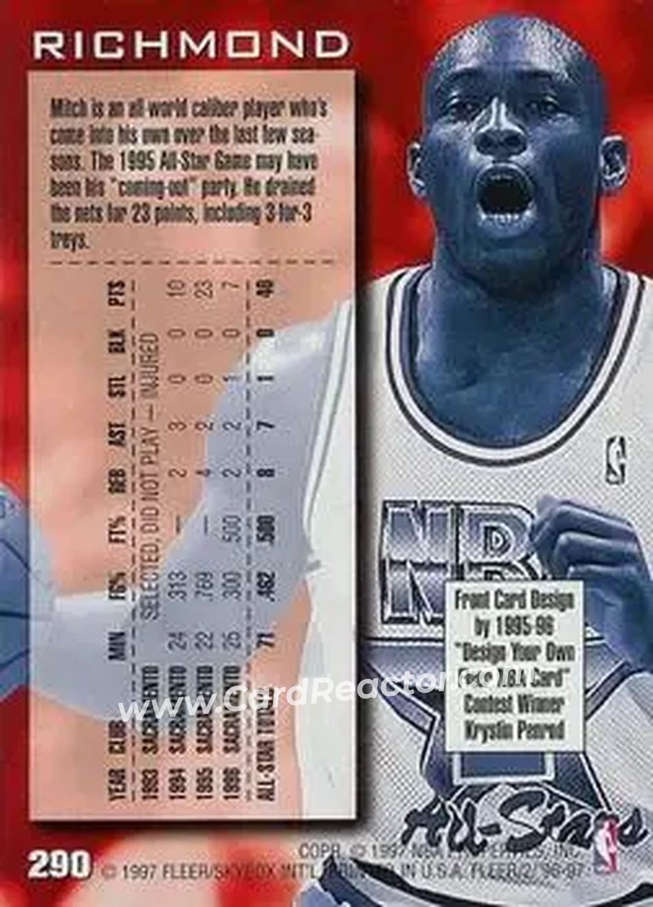 Back of Mitch Richmond