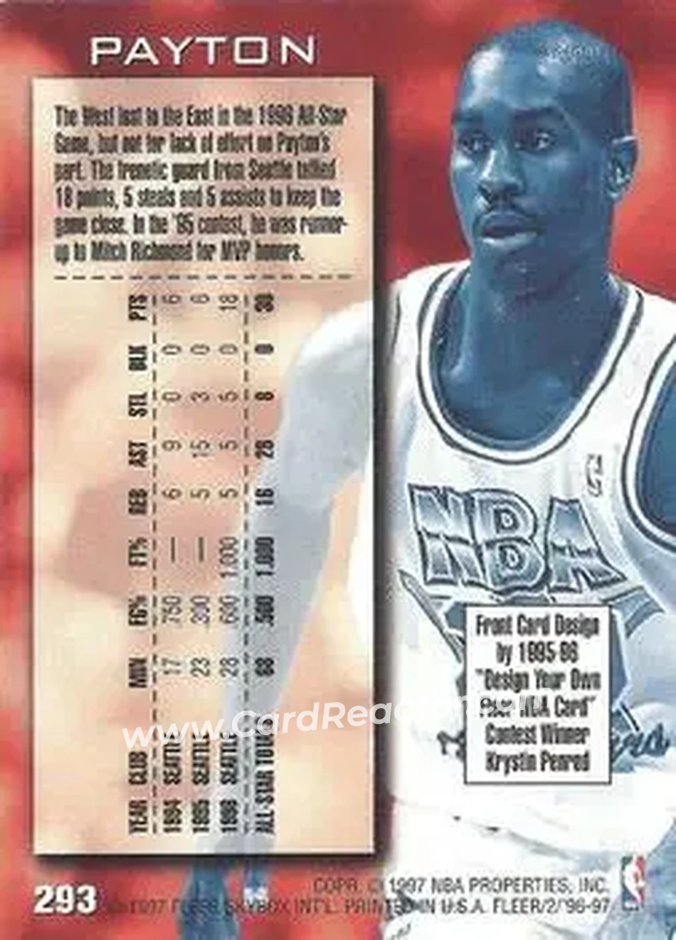 Back of Gary Payton