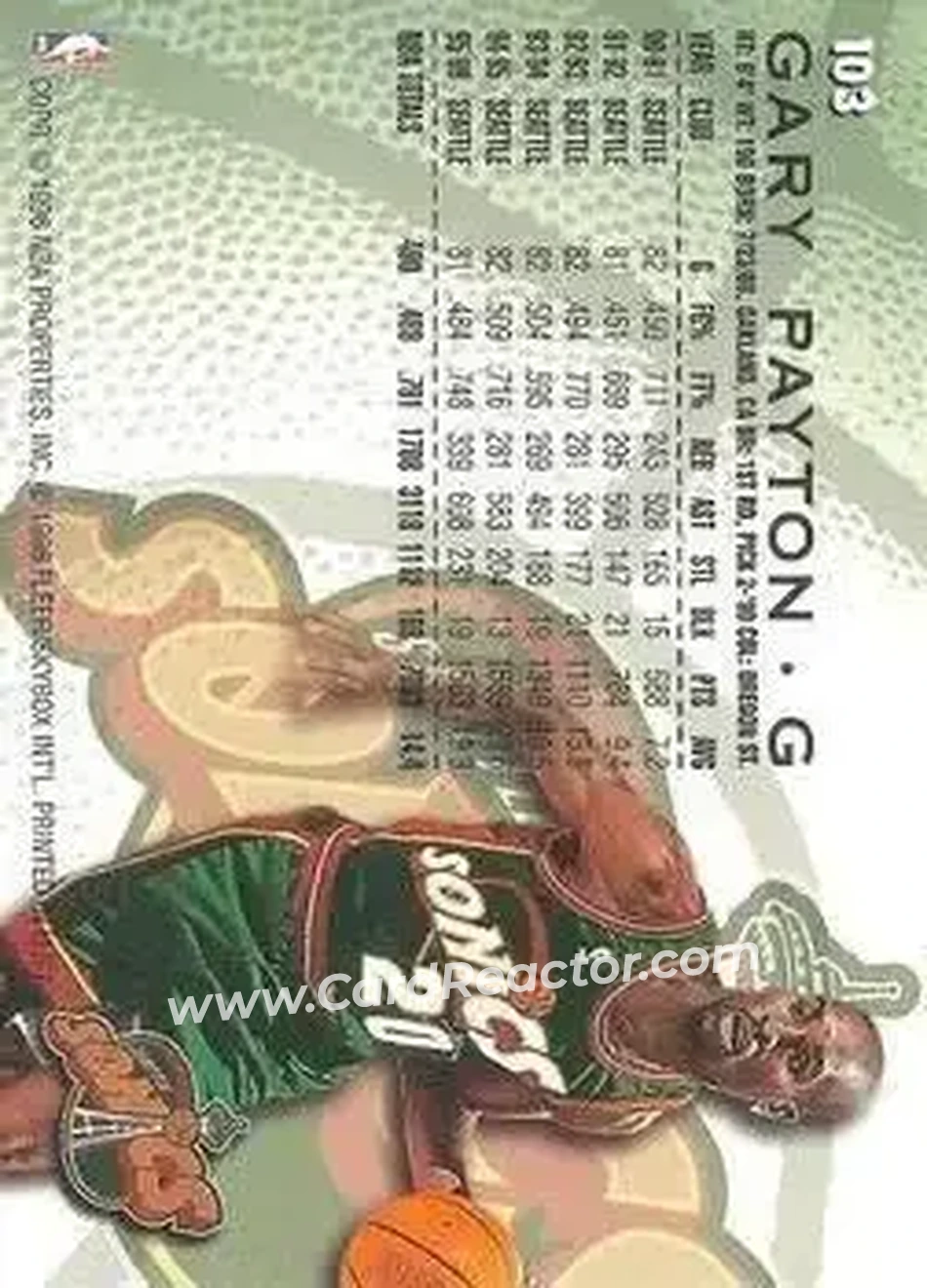 Back of Gary Payton