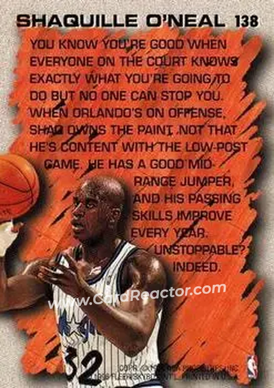 Back of Shaquille O'Neal