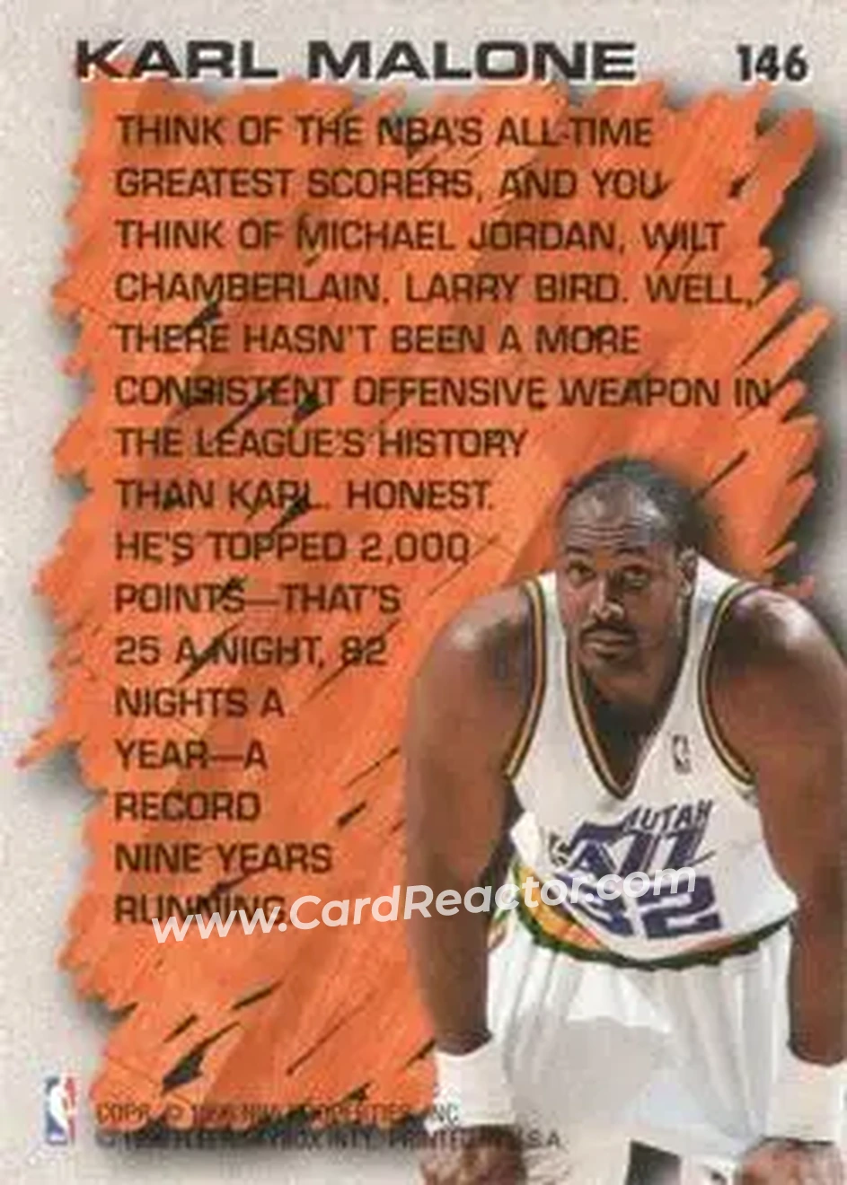 Back of Karl Malone