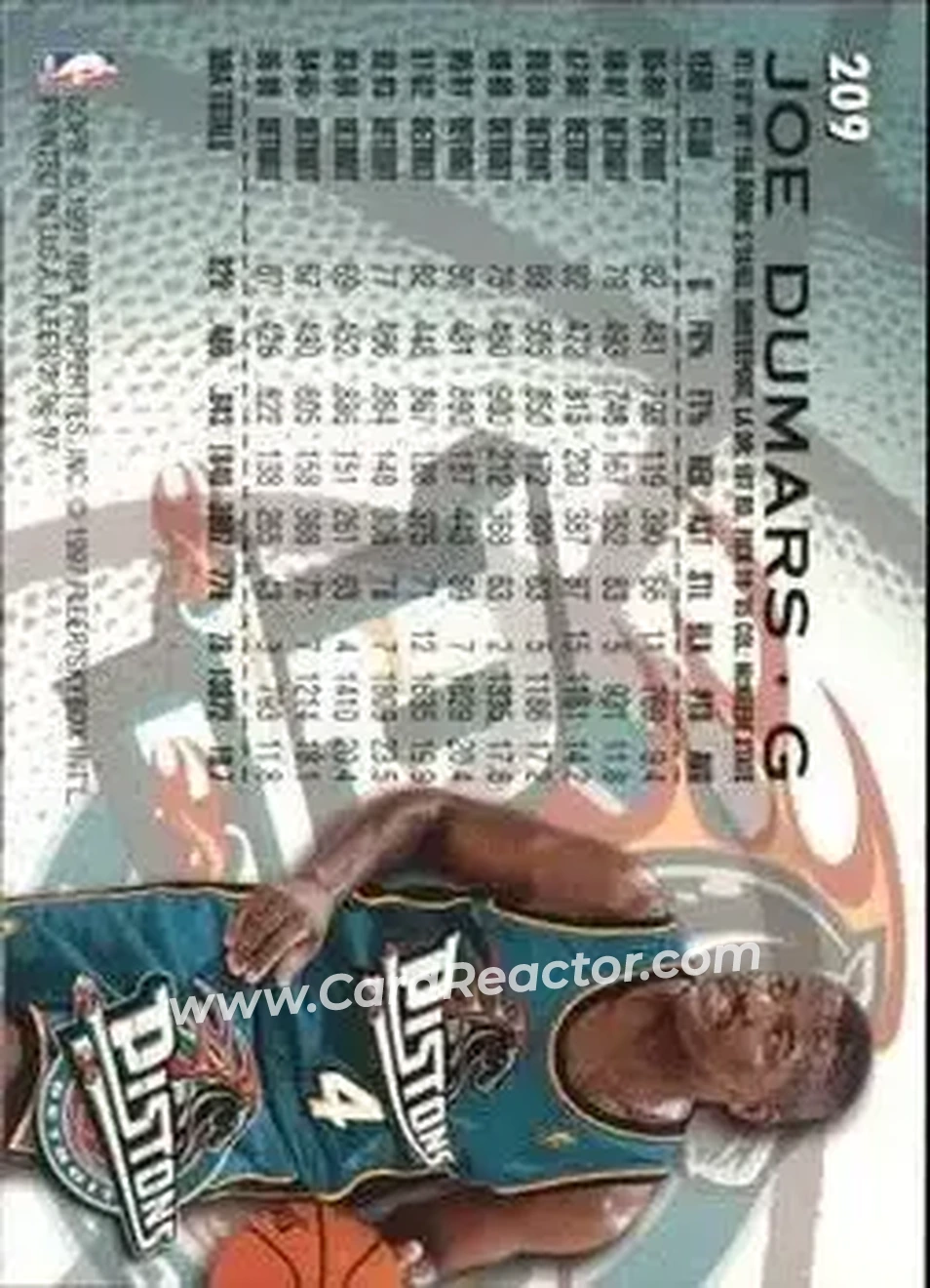 Back of Joe Dumars