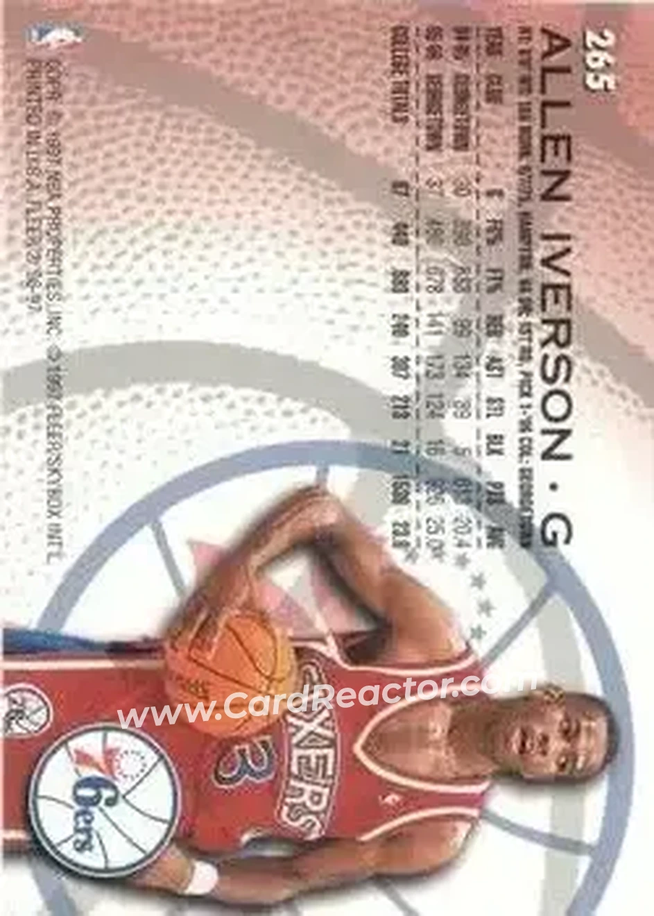 Back of Allen Iverson