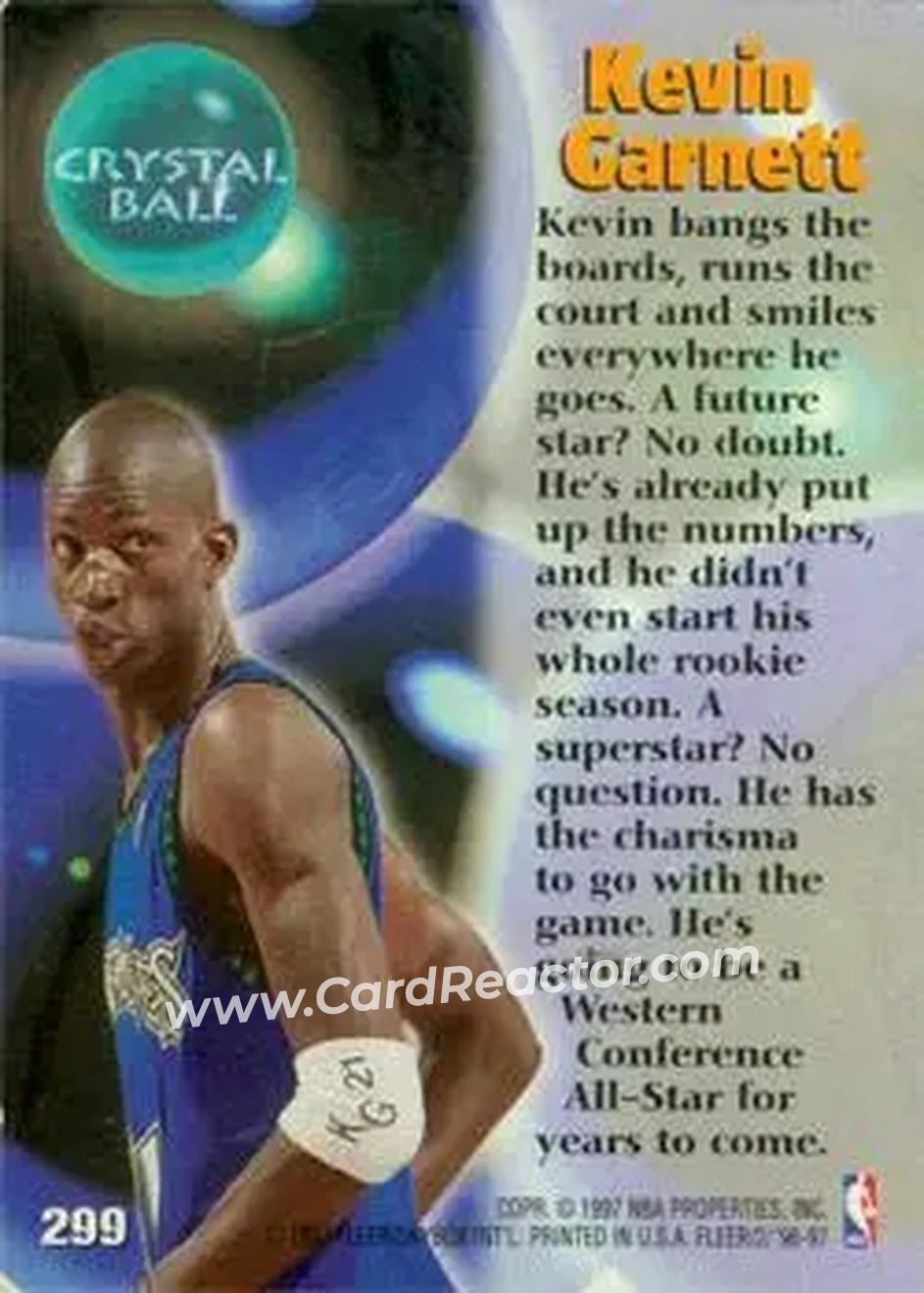 Back of Kevin Garnett