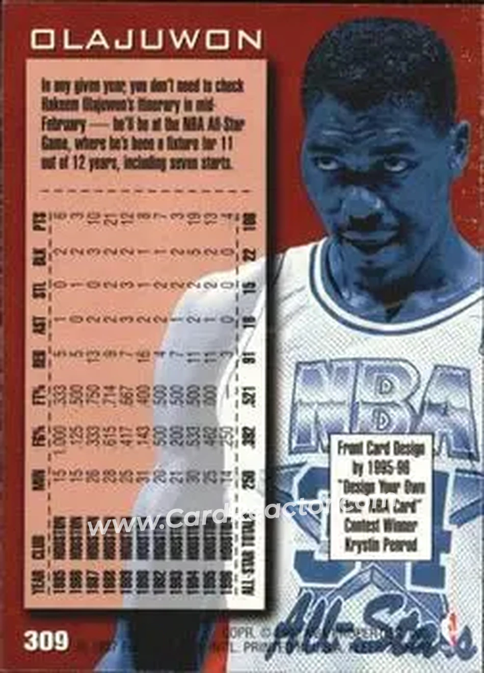 Back of Hakeem Olajuwon