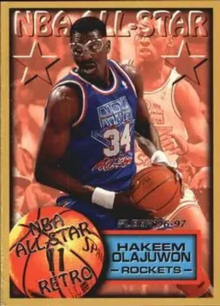 1996-97 Fleer European #309 Hakeem Olajuwon