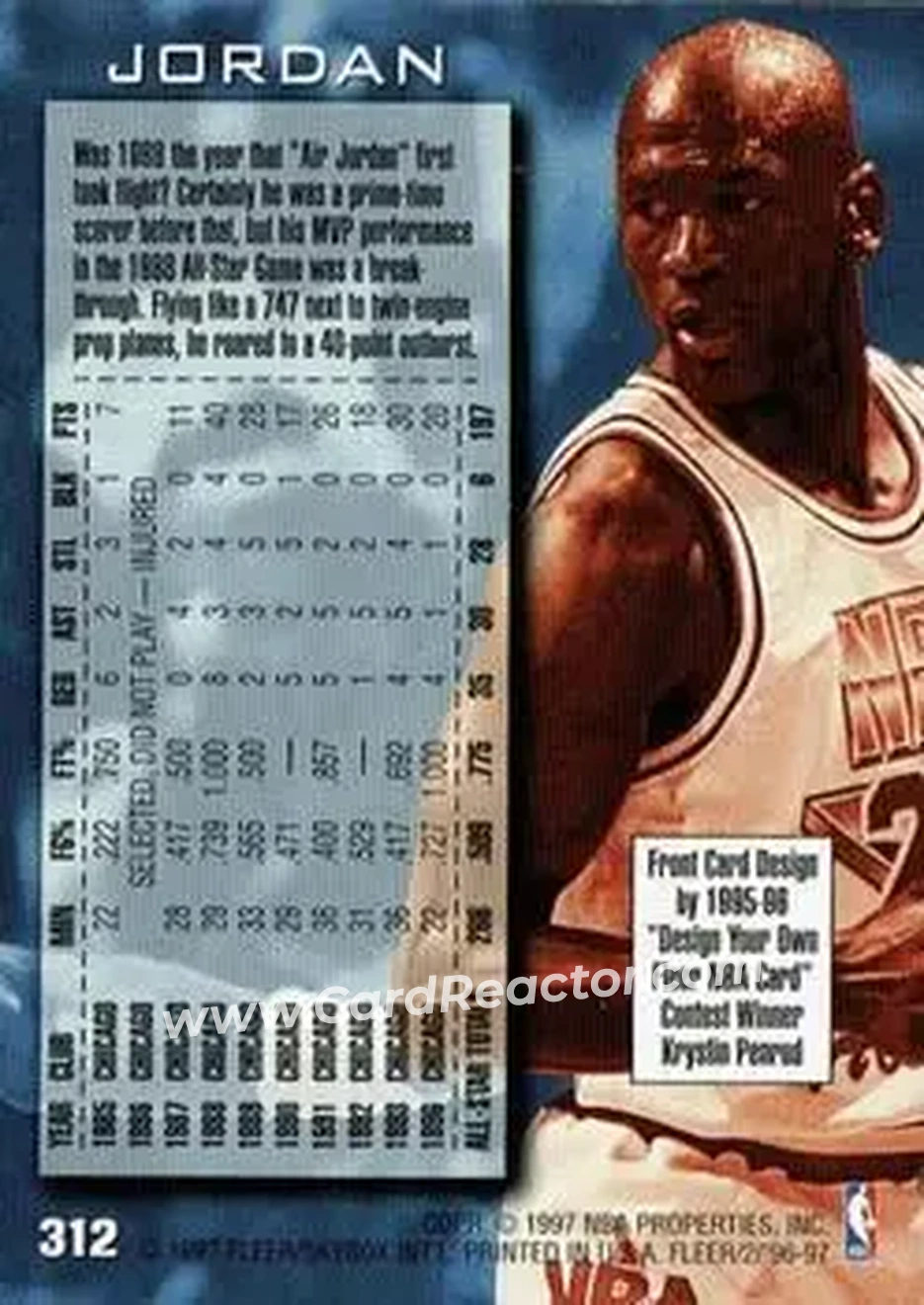 Back of Michael Jordan