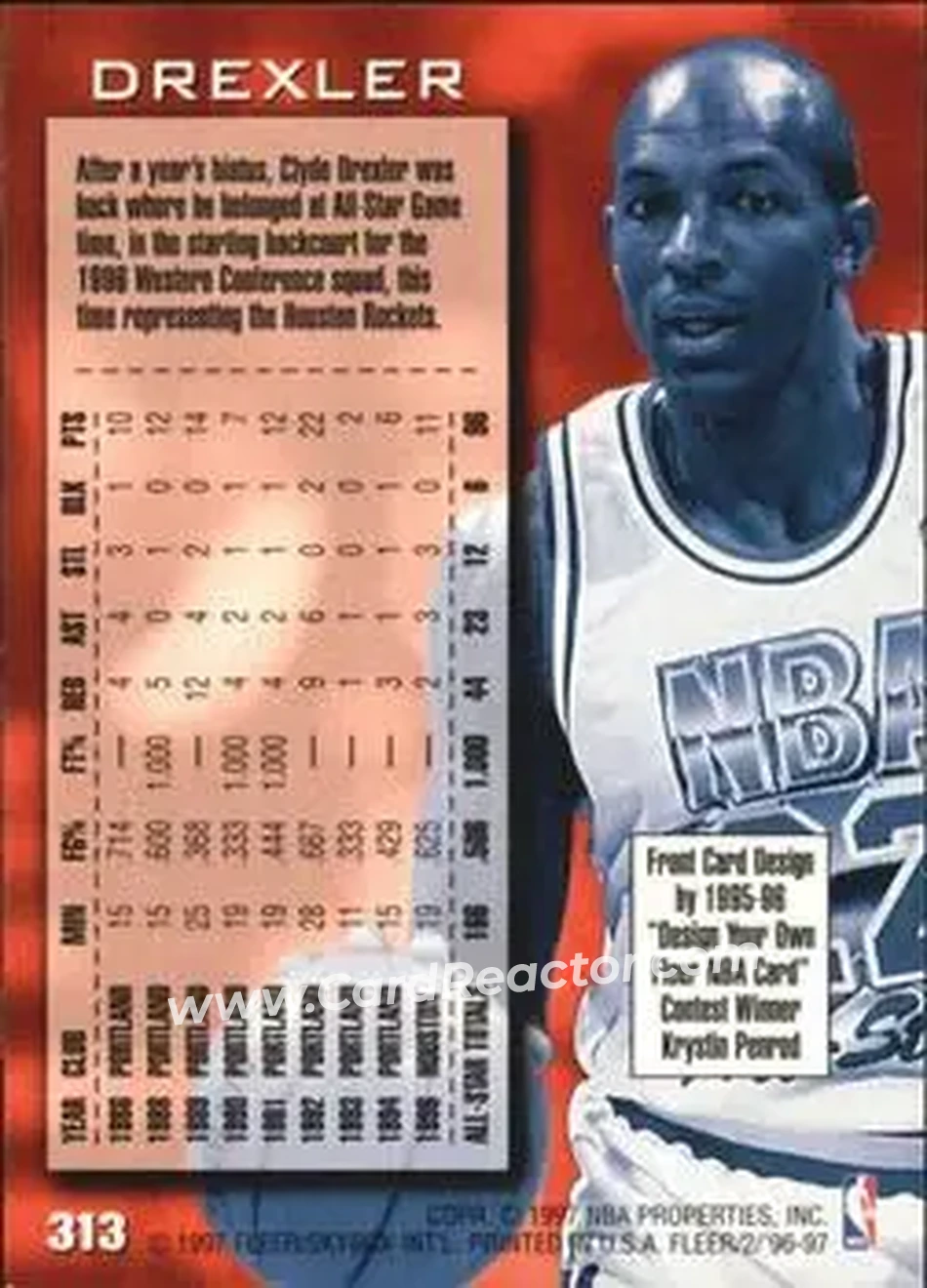 Back of Clyde Drexler