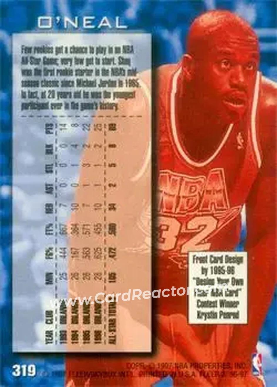 Back of Shaquille O'Neal