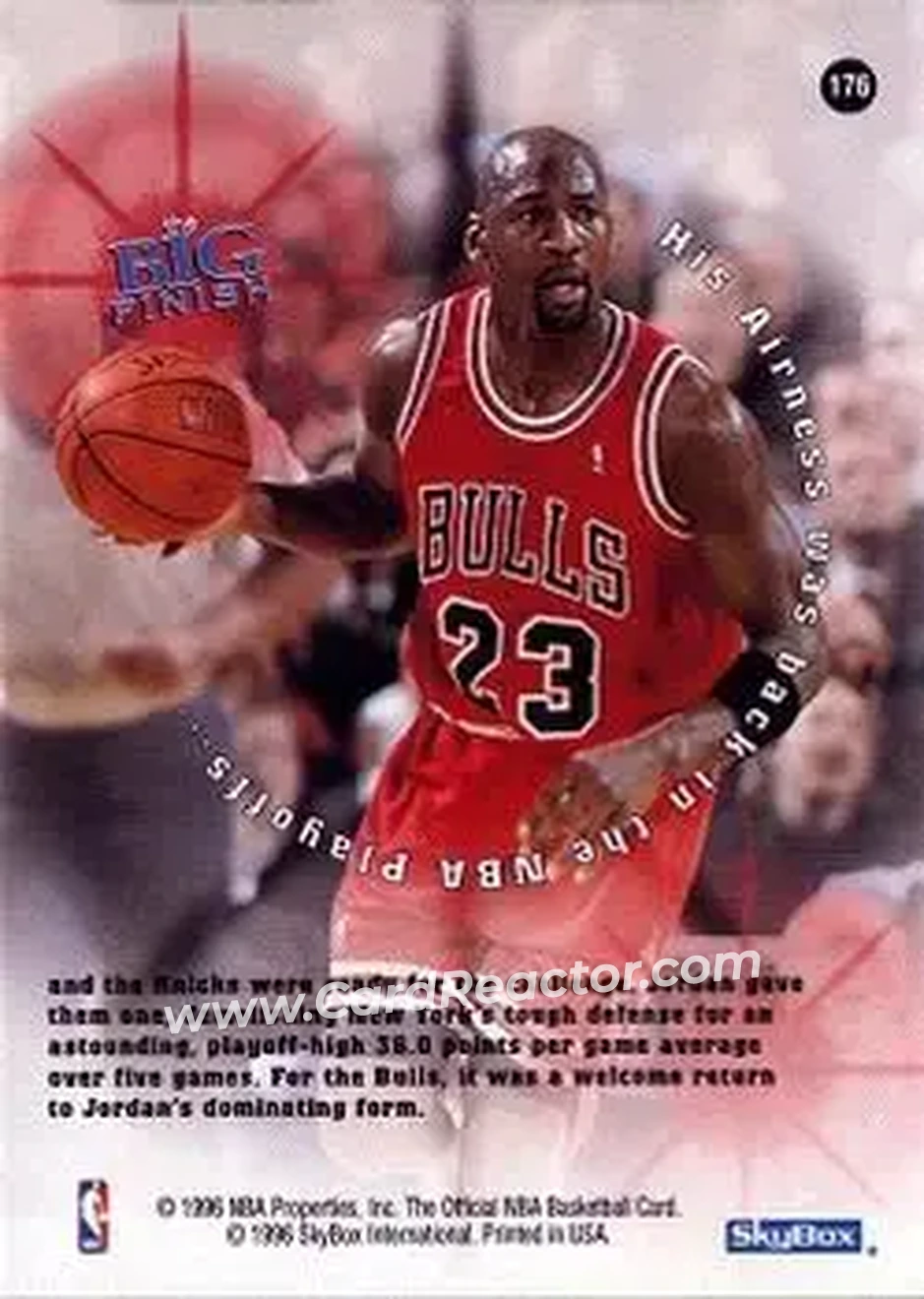 Back of Michael Jordan