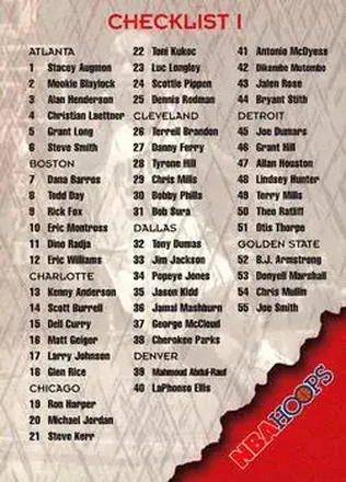 1996-97 Hoops #199 Card #199