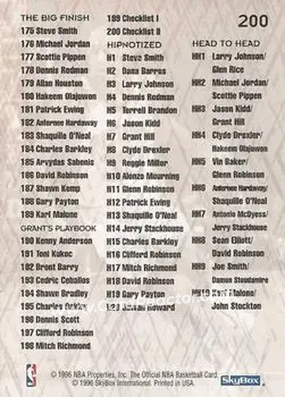 Back of Card #200