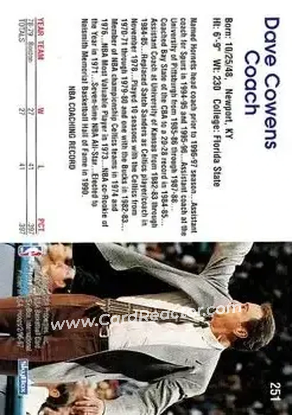 Back of Dave Cowens