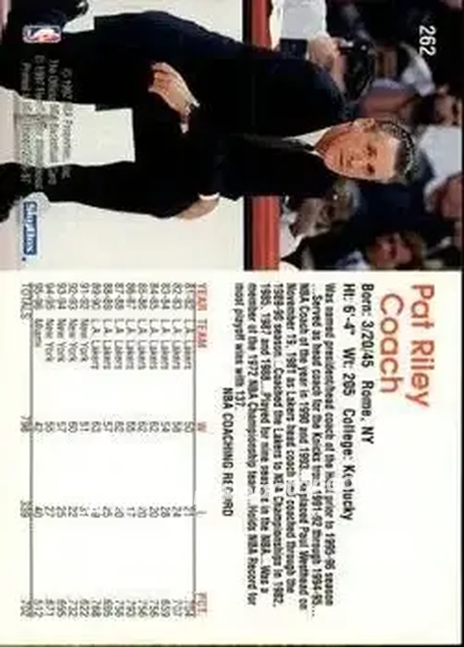 Back of Pat Riley