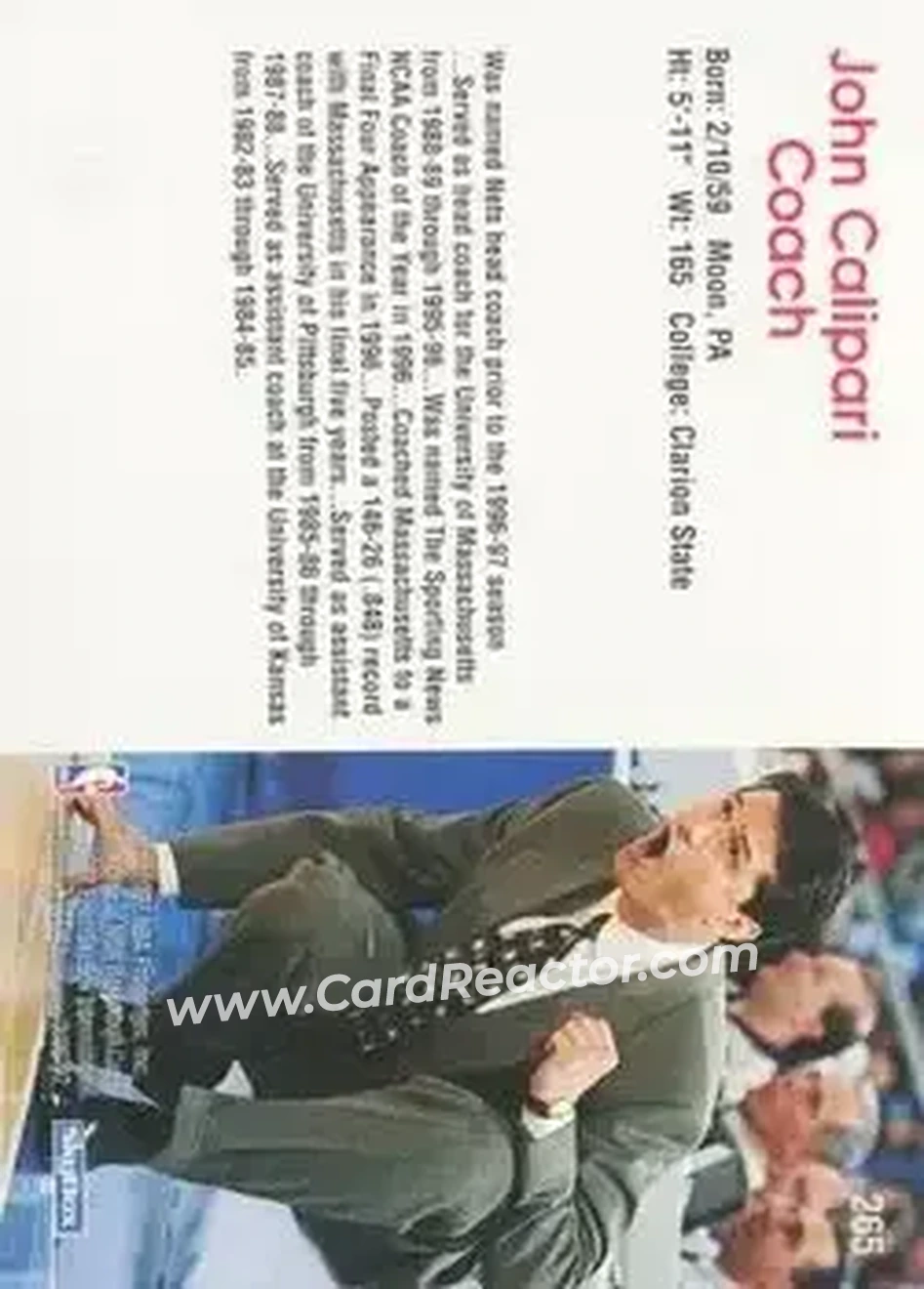 Back of John Calipari