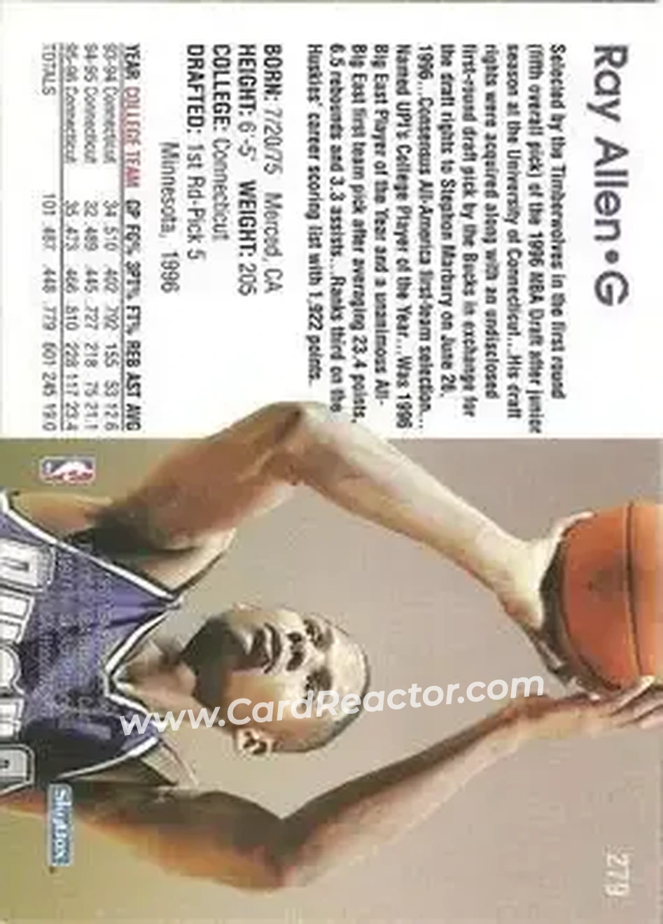 Back of Ray Allen