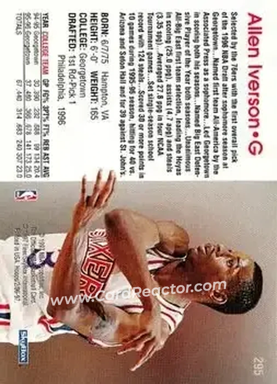 Back of Allen Iverson