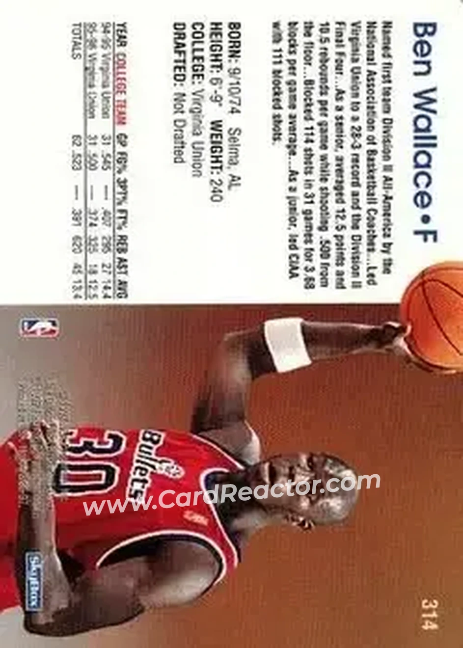 Back of Ben Wallace