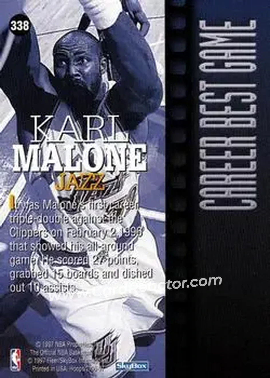 Back of Karl Malone