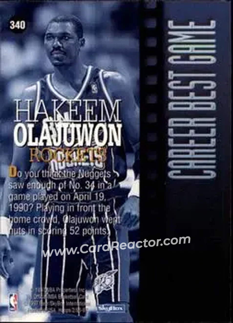 Back of Hakeem Olajuwon