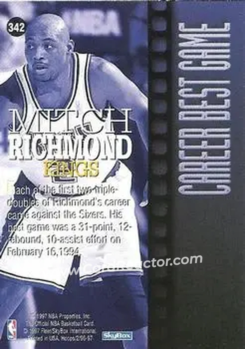 Back of Mitch Richmond